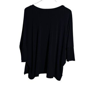 Planet by Lauren G black jersey knit box top one size fits all dolman sleeves
